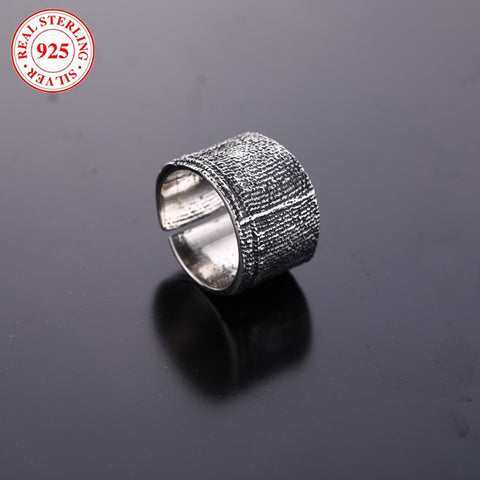 925 sterling silver bandage shape, vintage silver adjustable ring, about 8.8 grams, US size (size 10-12)