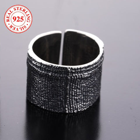 925 sterling silver bandage shape, vintage silver adjustable ring, about 8.8 grams, US size (size 10-12)