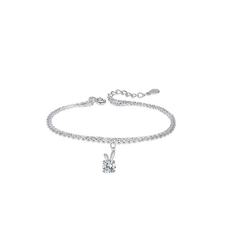 Etoilier 925 Sterling Silver D Color Moissanite Rabbit Bracelet