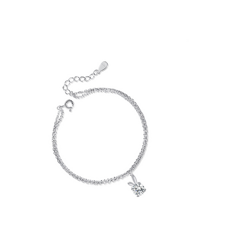 Etoilier 925 Sterling Silver D Color Moissanite Rabbit Bracelet