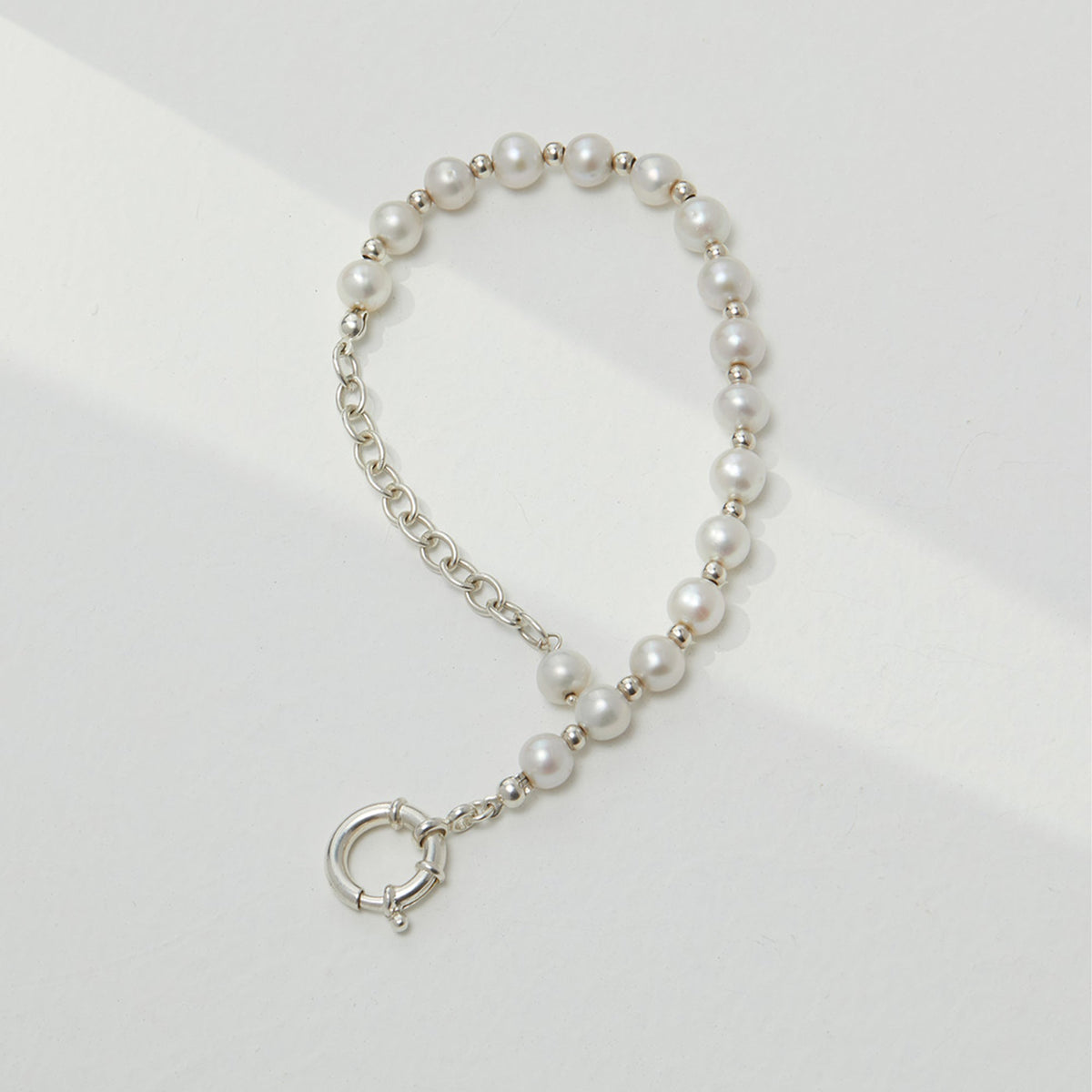 Etoilier 925 Sterling Silver Freshwater Pearl Bracelet