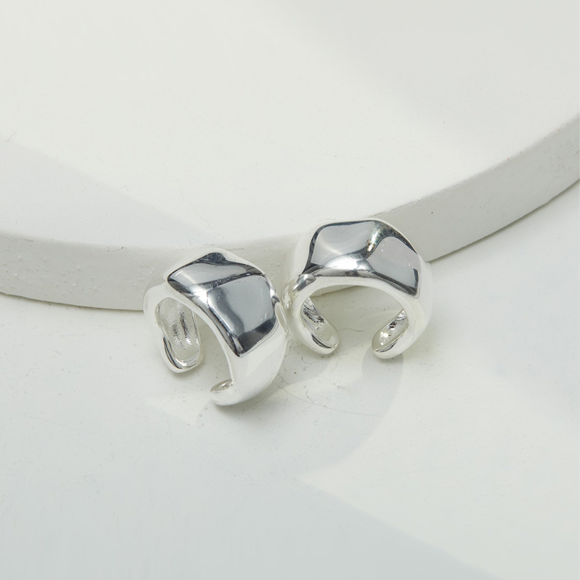 Thick S925 Sterling Silver Hoop Earrings - etoilier
